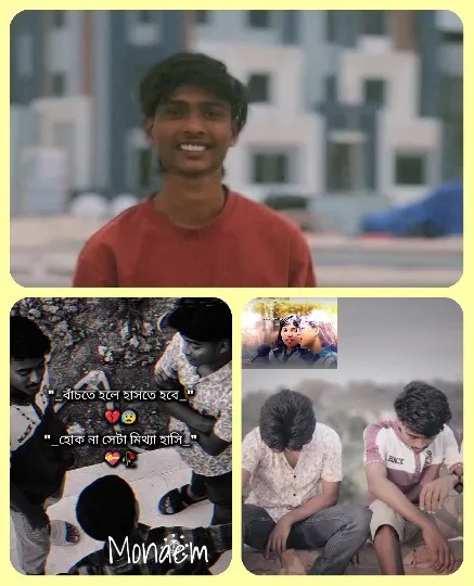 Smiling Young Person by Building