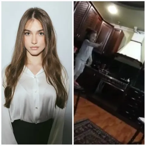 Young Woman Posing in Kitchen