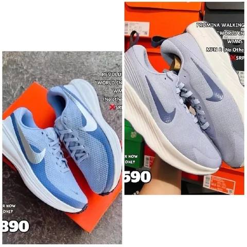 Light Blue Athletic Shoes Displayed