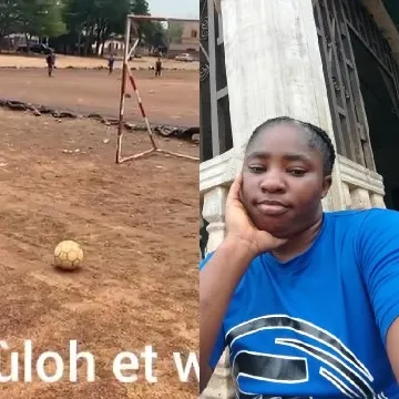 Soccer Field and Resting Person