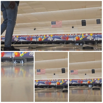 Bowling Alley with Colorful Elements