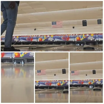 Bowling Alley with Colorful Elements