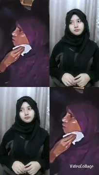 Applying Makeup Against Curtain Background