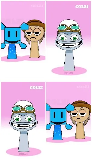 Cartoon Characters with Different Expressions