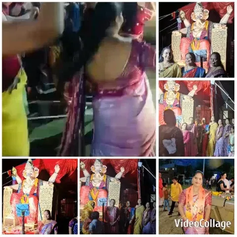 Festival Celebration Around Deity Statue
