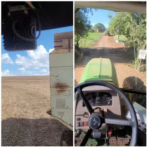 Barren Field and Tractor View