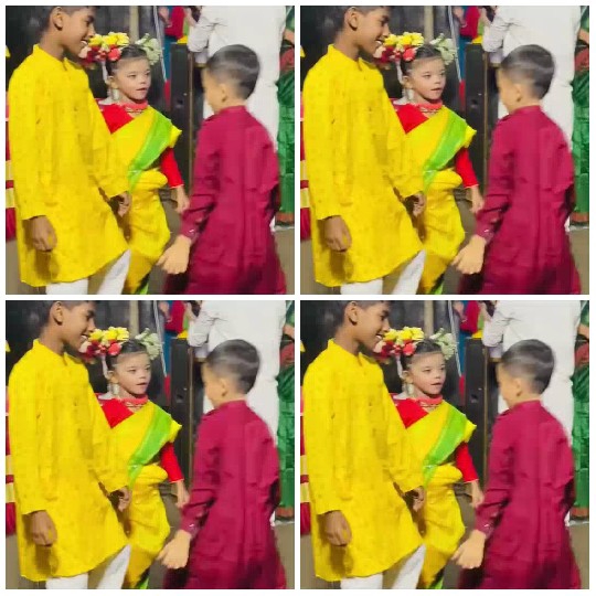 Children in Colorful Traditional Clothing
