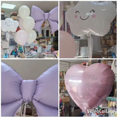 Balloons with Smiling Cloud and Heart