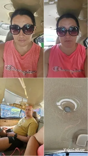 Sunglasses and Car Interior Close-up