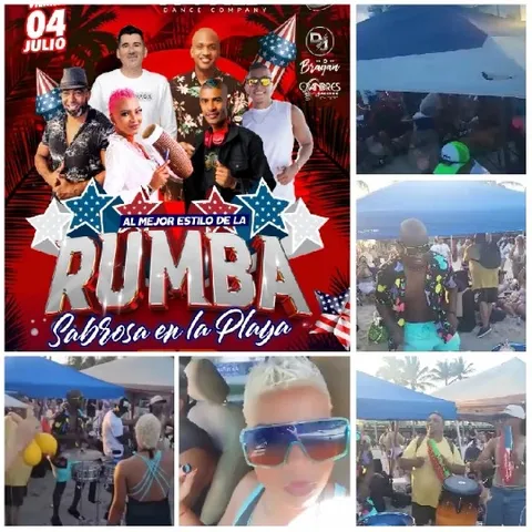 Beach Party with Dancing and Drumming
