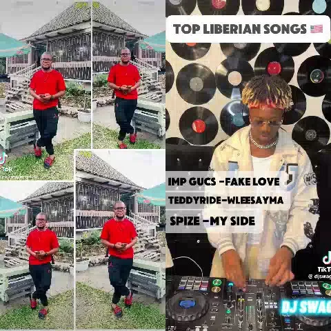 Man with Phone and DJ Equipment