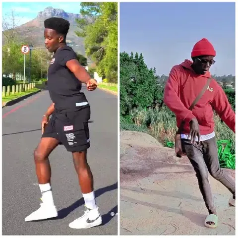 Dancing Outdoors with Nature Backdrop