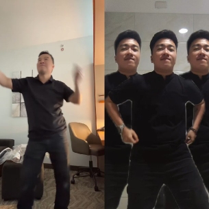 Casual Pose with Mirrored Effect