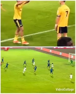 Soccer Players in Action on Field