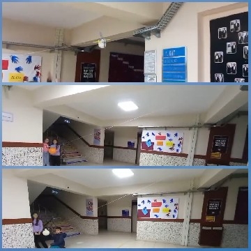 Colorful School Corridor Decorations