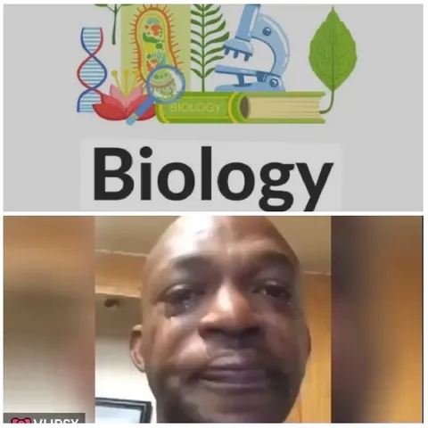 Biology Illustrations and Person Crying