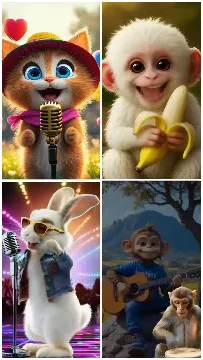 Animated Characters in Fun Settings