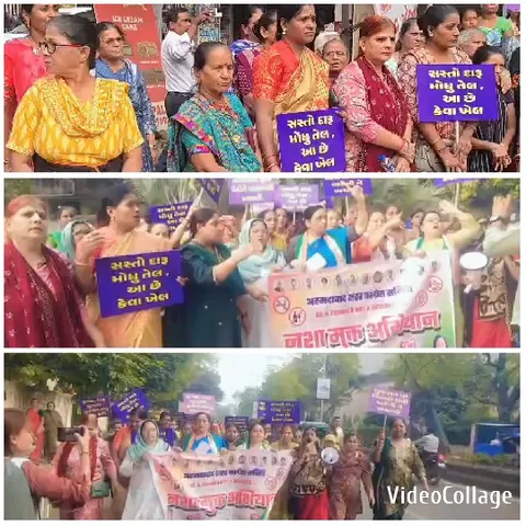 Women in Traditional Clothing Protest