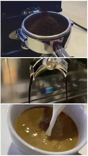 Three Stages of Espresso Preparation