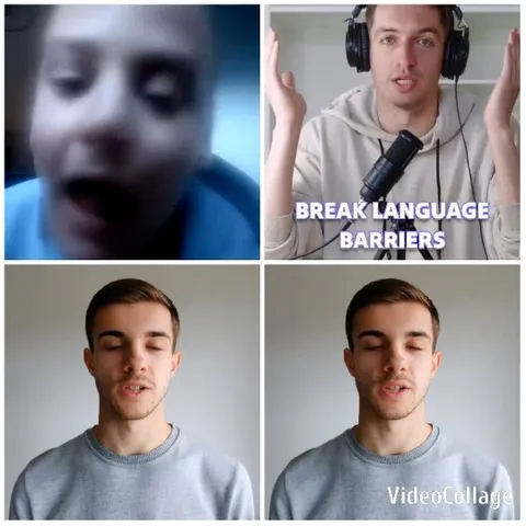 Person Speaking with Headphones On