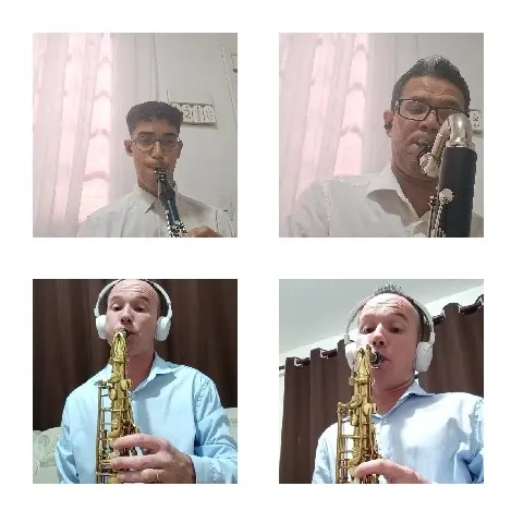 Men Playing Instruments in Different Settings