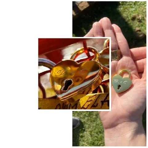 Close-Up Of Heart-Shaped Locks