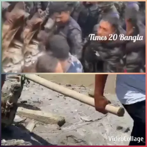 Teamwork in Muddy Construction Site