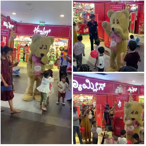Teddy Bear Costume at Toy Store