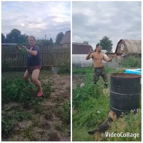 People in Garden Setting