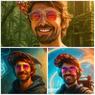 Digital Art of Smiling Individual