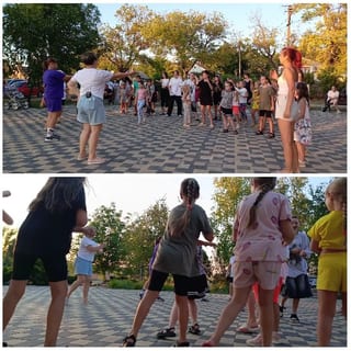 Group Activity on Checkered Pavement