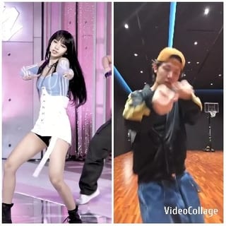 Two People Dancing Energetically