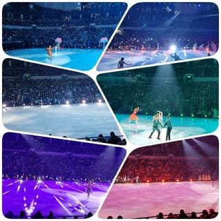 Ice Skating Performance in Arena