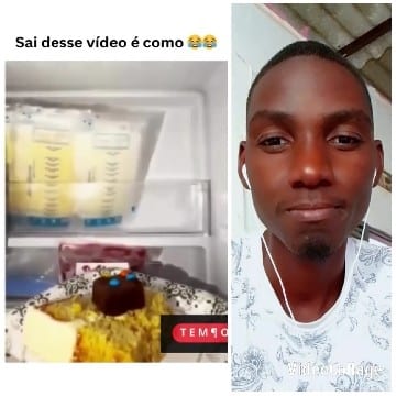 Freezer Contents and Person