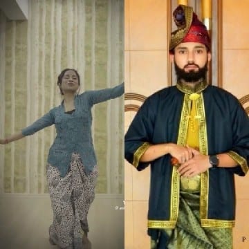 Dancing Woman and Traditional Man