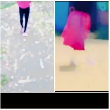 Blurry Figures on Path