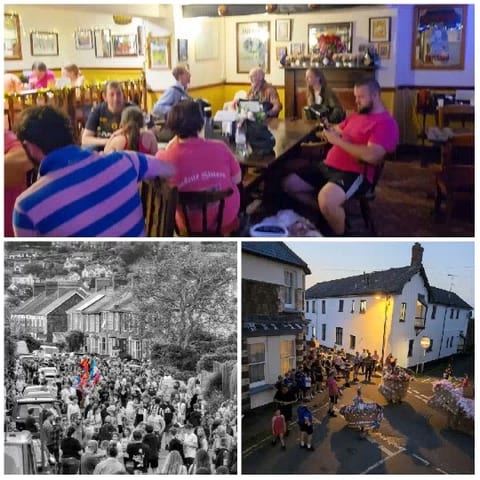 People Socializing in Pub Setting