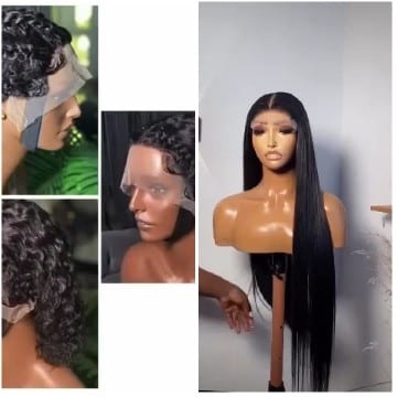 Mannequins Displaying Styled Wigs