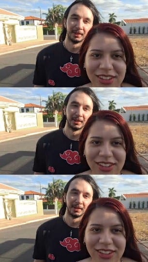 Two People Outdoors on Street