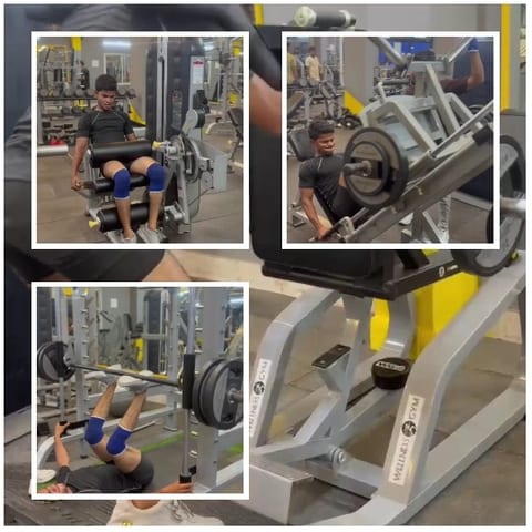 Gym Workout with Weight Machines