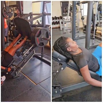 Gym Workout with Leg Press