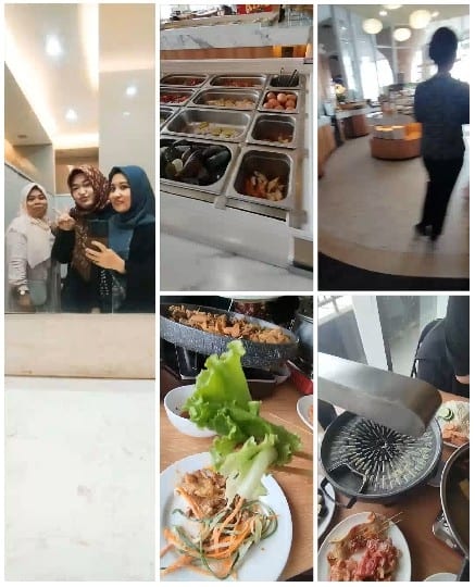 Selfie and Dining Area Scenes