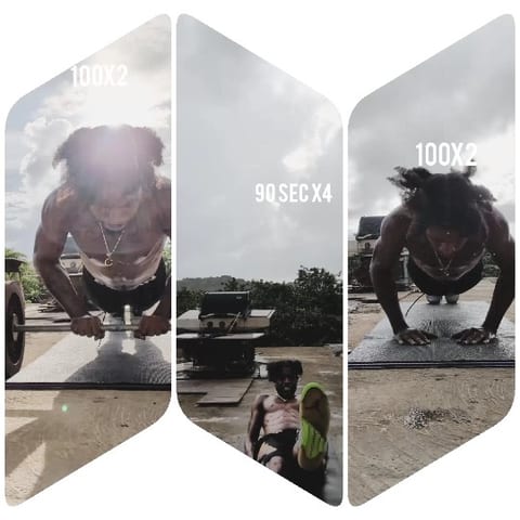 Outdoor Exercise Routine in Progress