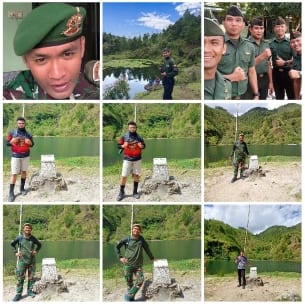 Military Group Posing Outdoors