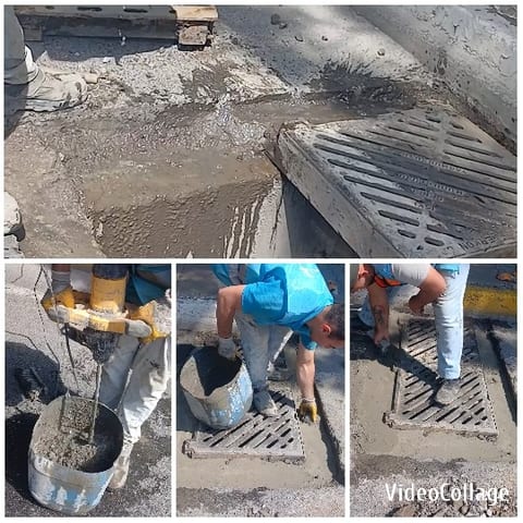 Concrete Work Around Drain Grate