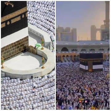 Worshippers at the Kaaba in Mecca