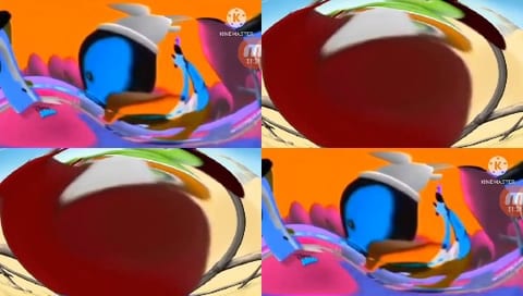 Abstract Cartoon with Bright Colors