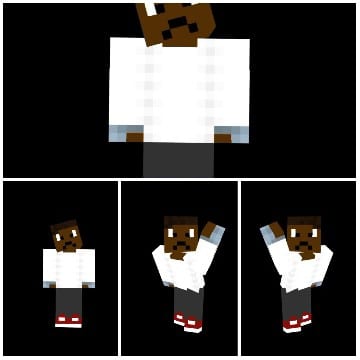 Minecraft Character in Three Poses