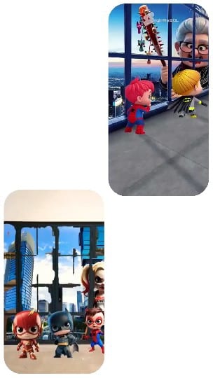 Animated Heroes in Action
