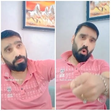Bearded Man Expressing Lively Emotions